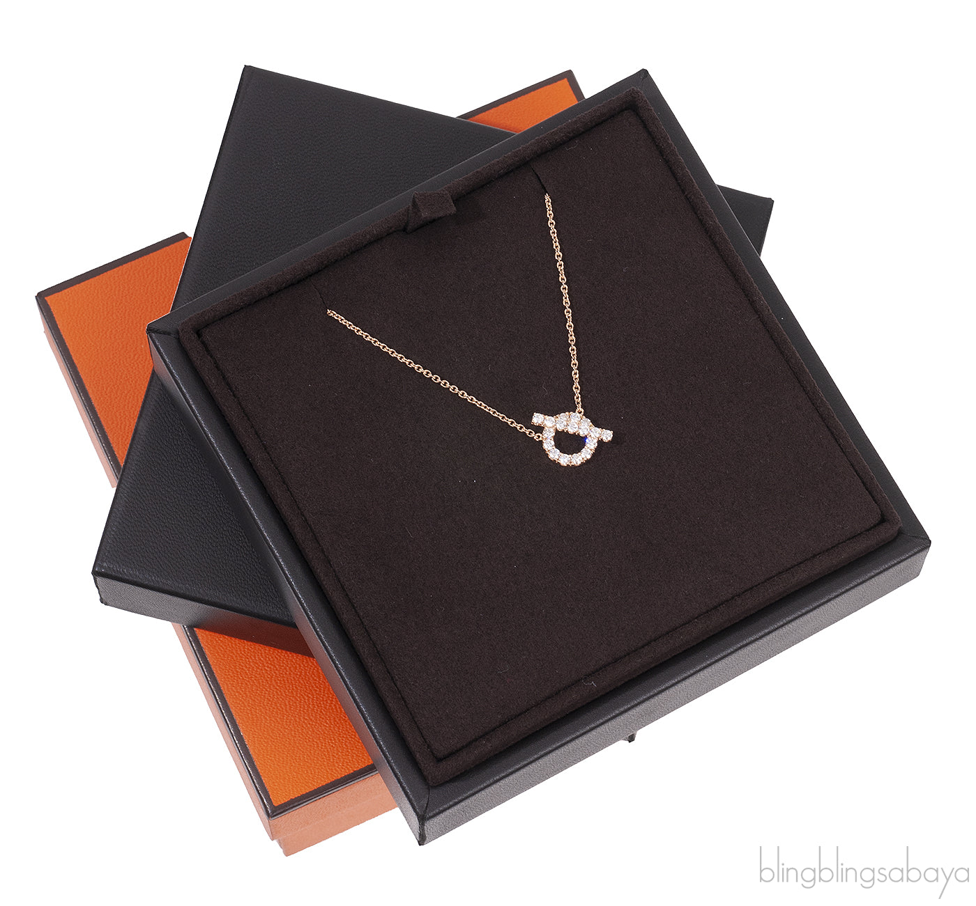 Finesse Pink Gold Diamond Pendant Necklace