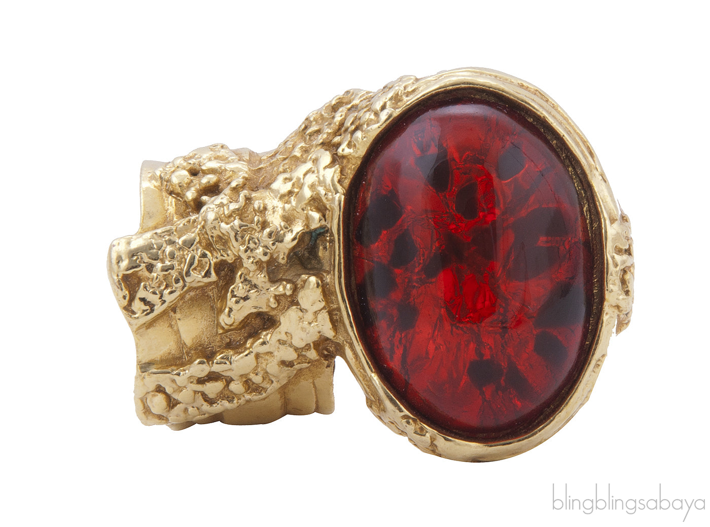 Arty Oval Ring Red