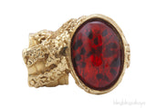 Arty Oval Ring Red