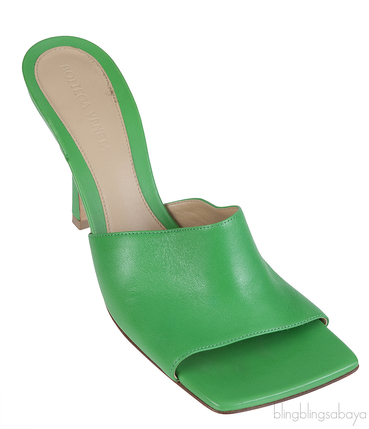Bottega Veneta Green Stretch Leather Sandals