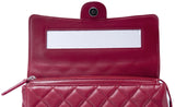 Red Quilted Cosmetic Pouch