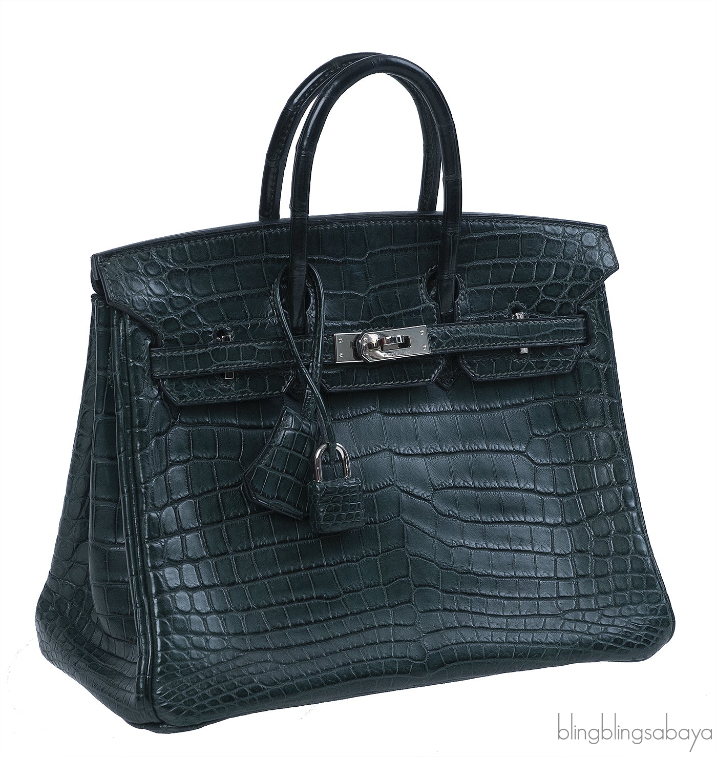 Hermes Birkin 25 Vert Cypress Matte Alligator PHW