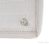 Christian Dior Lady Dior White Printed Crocodile Medium Bag