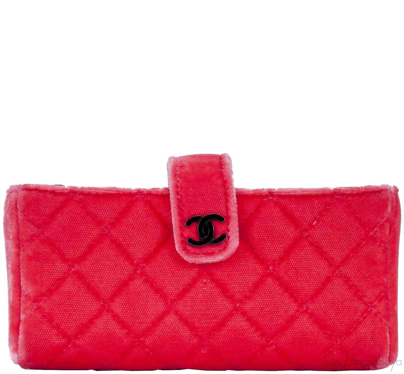 Velvet Orange Small Clutch w/ Chain