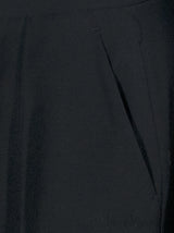 Black Notch Straight Skirt