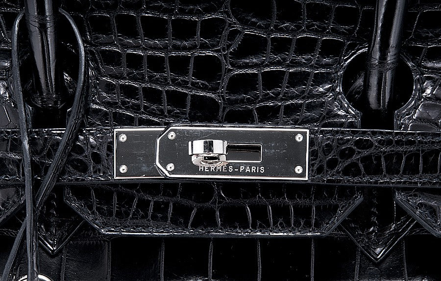 Birkin 35 Black Matte Crocodile PHW