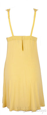 Audrey Yellow V-neck Camisole Dress