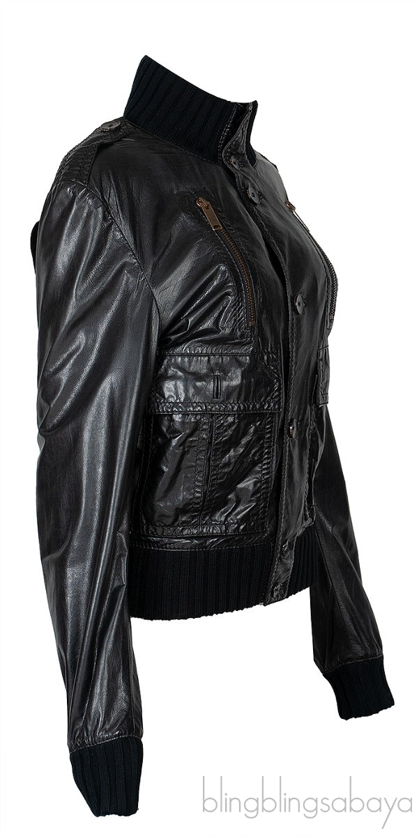Black Leather Men\'s Jacket