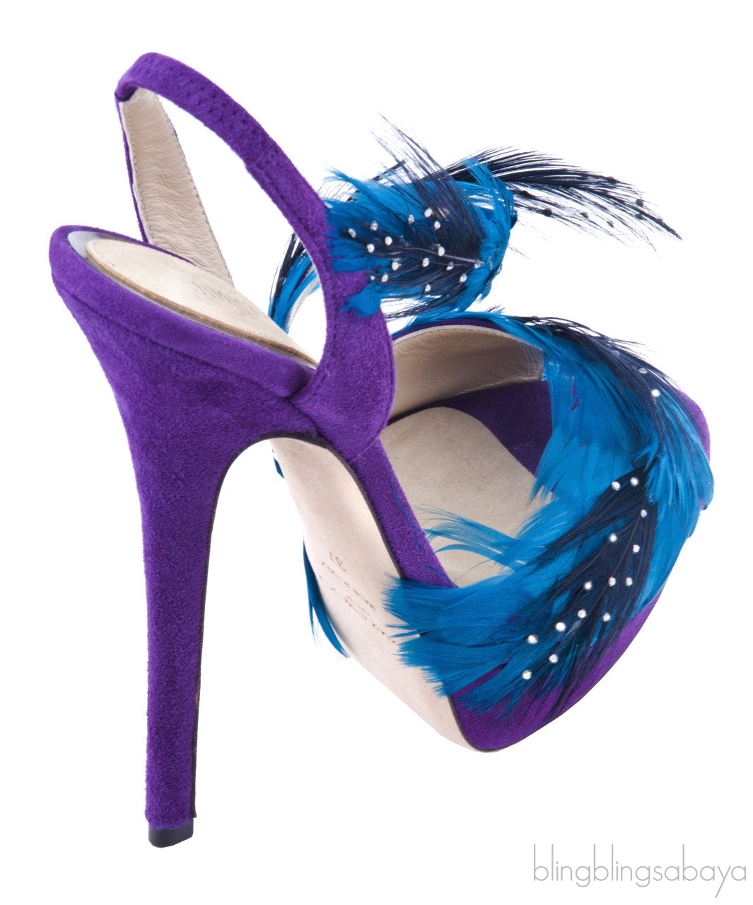 Marlene Feather and Suede Sandals