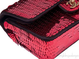 Red Sequins Mademoiselle Flap Bag