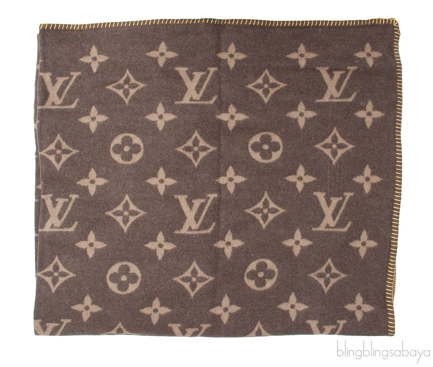 Monogram Wool Throw Blanket