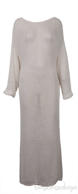 Ivory Opal Crocheted Cotton-blend Maxi Dress