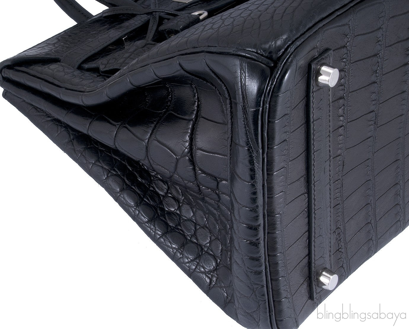 Birkin 35 Black Matte Crocodile PHW