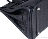 Birkin 35 Black Matte Crocodile PHW