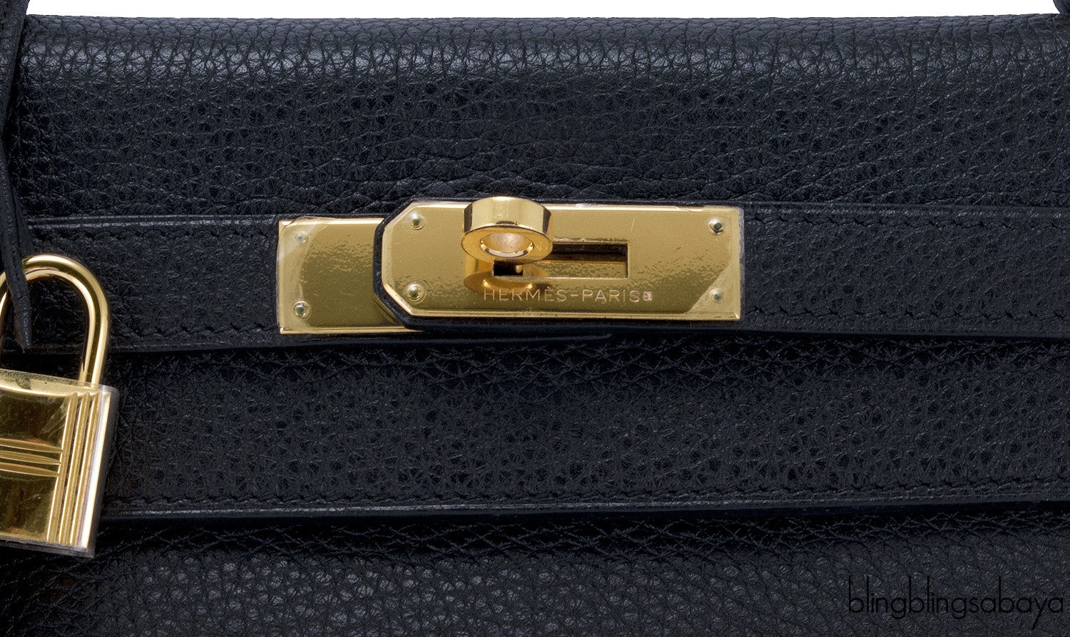 Kelly 32 Black Taurillon Clem. GHW