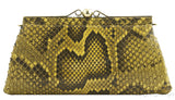 Yellow Python Clutch Bag