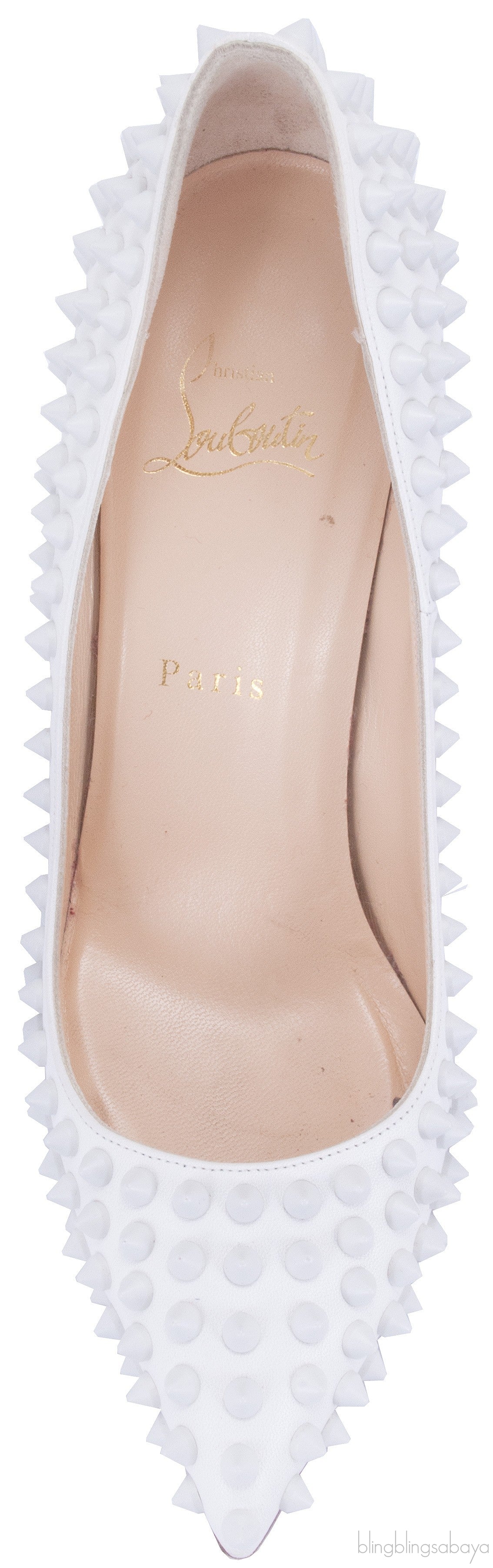Pigalle Spikes 100 White Pump