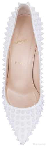 Pigalle Spikes 100 White Pump