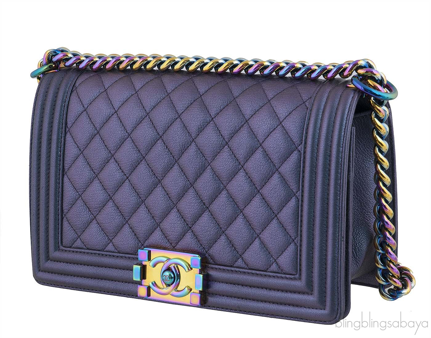 Le Boy Iridescent Medium Flap Bag