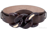 Brown Matte Lucite Chain Belt*