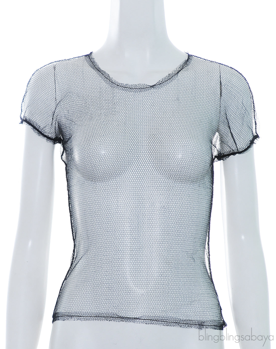Black Mesh Shirt