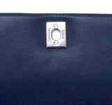 Blue Chevron Quilted Medium Flap Bag