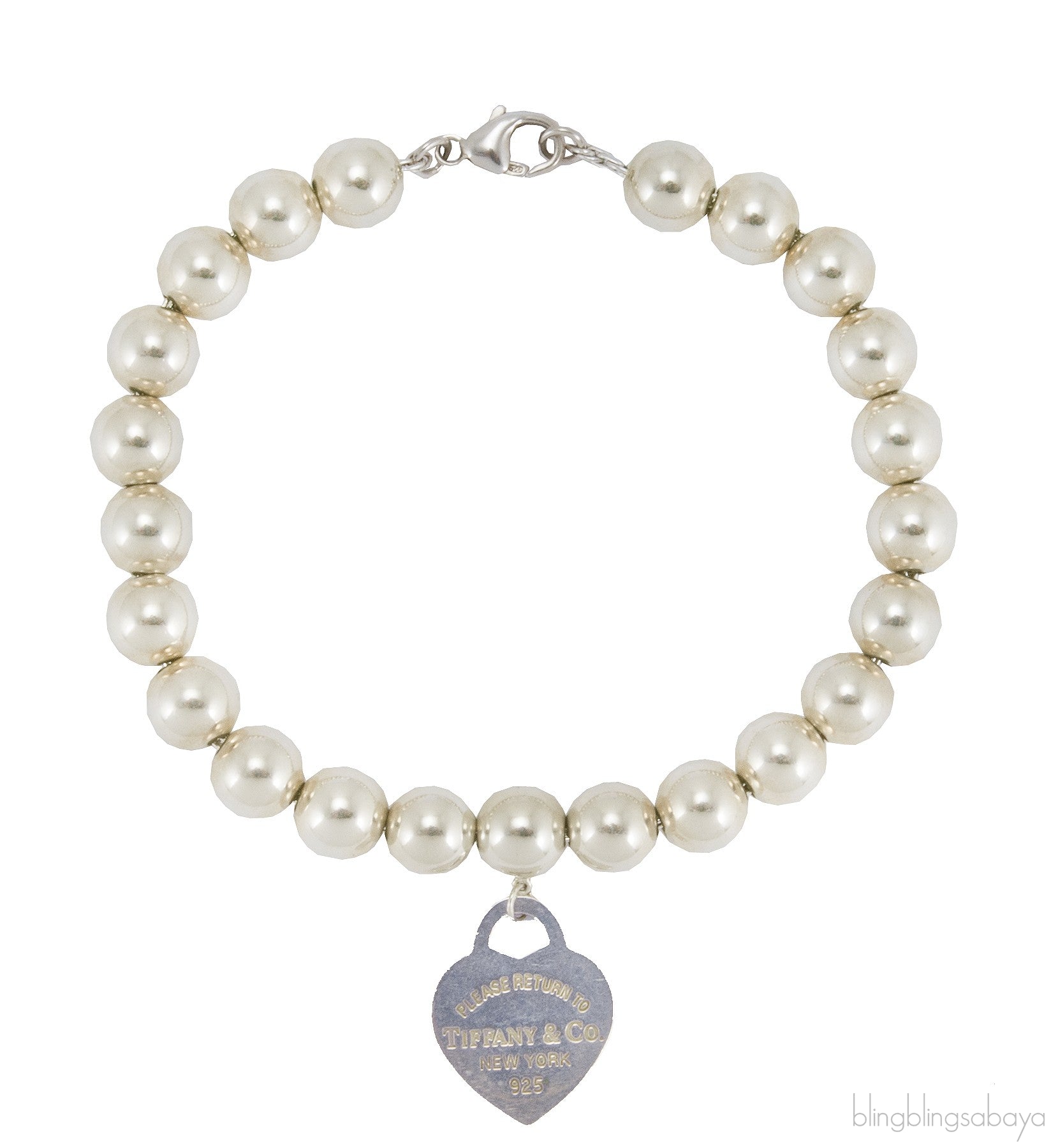 Return To Tiffany Silver Bead Bracelet