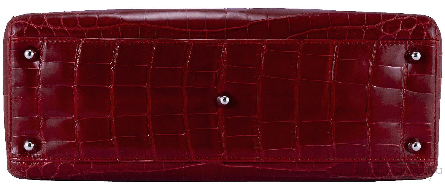 Lady Dior Crocodile Red Braise