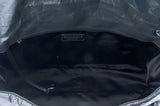 Large Grey Twisted Flap Bag