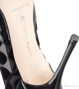 Black Mesh Polka Dot Heels