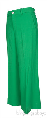 Plain Green Viscose Trouser