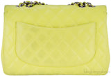 Caviar Jumbo Lime Single Flap Bag