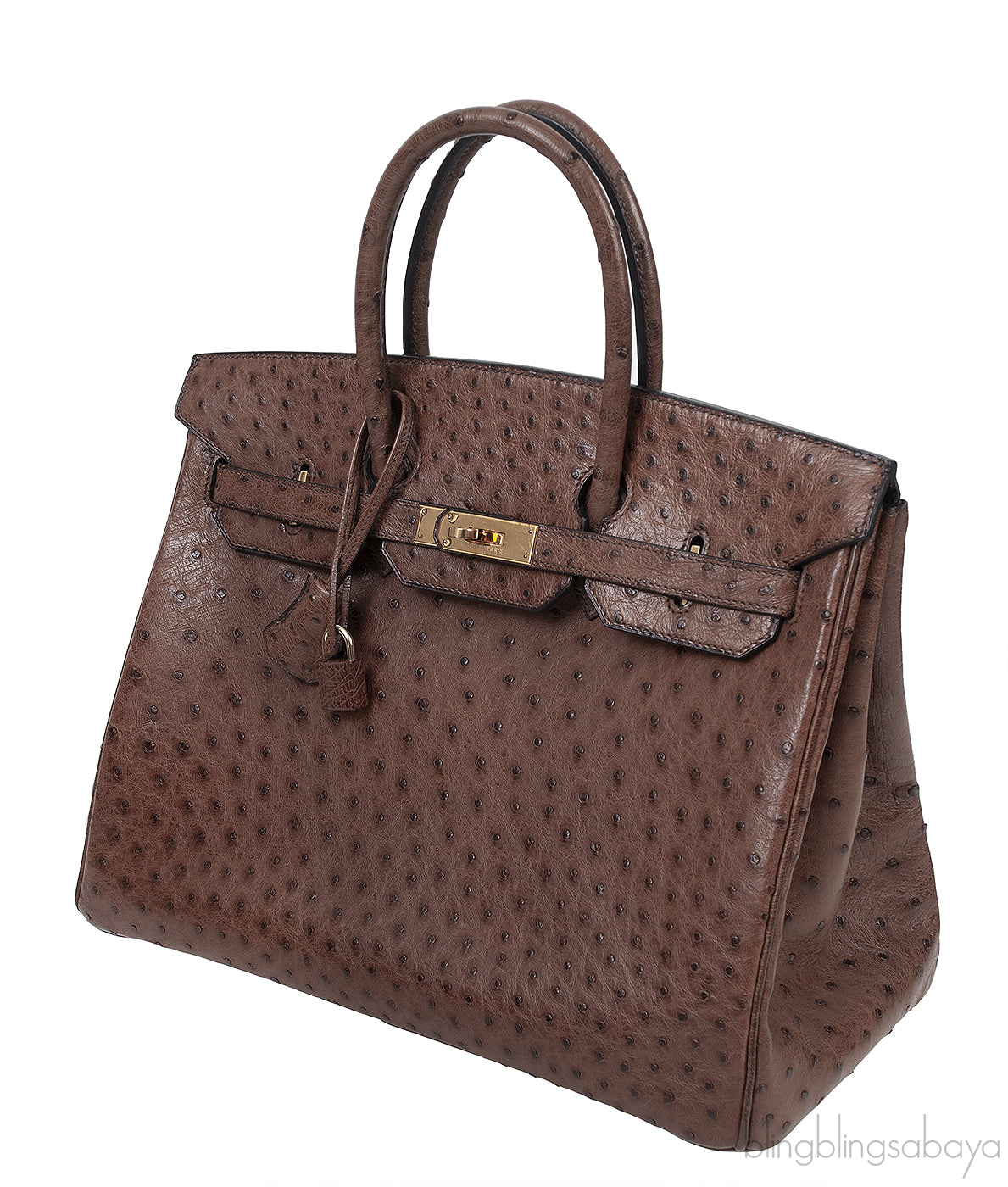 Hermes Vintage Birkin 35 Brown Ostrich GHW