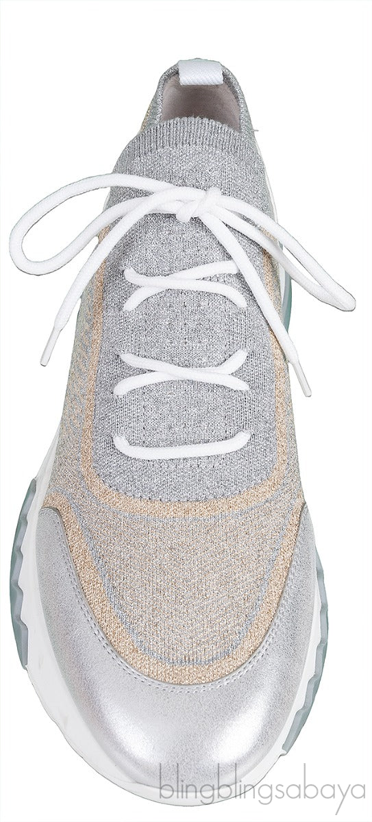 Hermes Metallic Silver/Gold Addict Sneakers