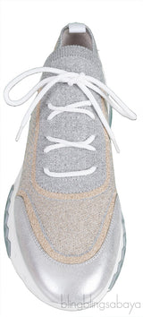 Hermes Metallic Silver/Gold Addict Sneakers