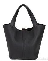 Picotin Lock 22 Black Taurillon Clemence GHW