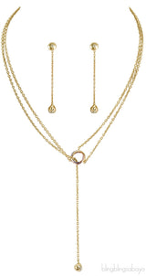 Baby Trinity Necklace & Earrings Set