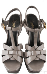 Tribute Grey Patent Sandals