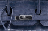 Birkin 35 Brighton Blue Matte Porosus