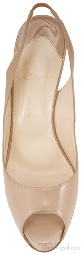 Nude Slingback Peep Toe Pump