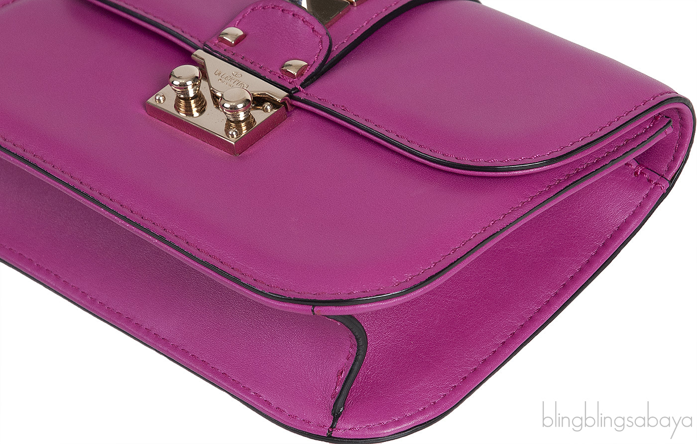 Fuchsia Rockstud Glam Shoulder Bag