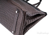 Birkin 35 Brown Matte Porosus PHW