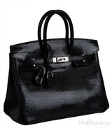 Birkin 25 Black Lizard PHW