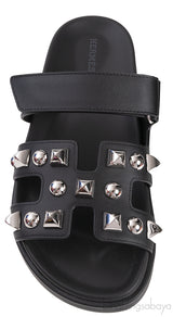 Hermes Chypre Black Cloute Studded Sandals
