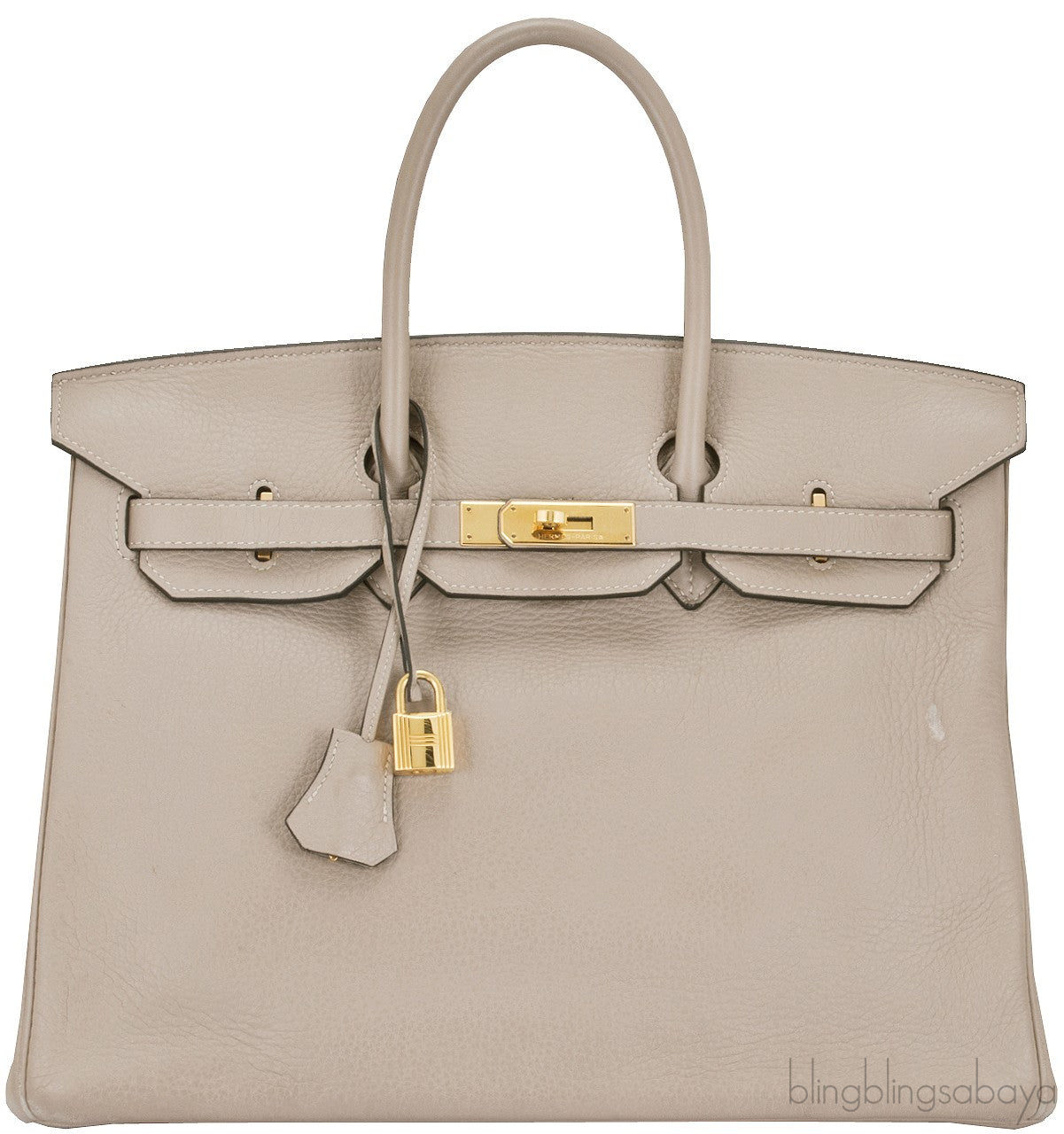 Birkin 35 Gris Tourterelle GHW
