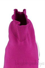 Fuchsia Speed Stretch-knit High Top Sneakers
