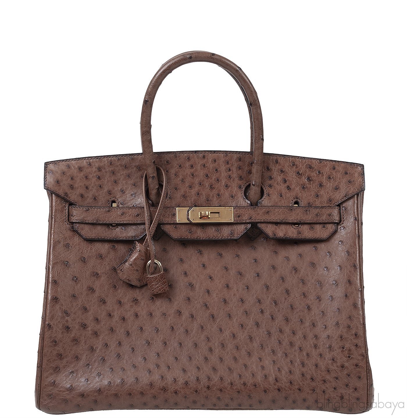 Hermes Vintage Birkin 35 Brown Ostrich GHW