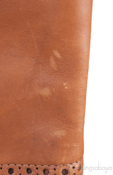 Brown Brogue Perforated High Boots
