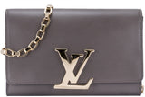 Taupe Chain Louise Clutch Bag