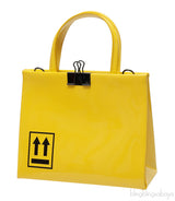 Yellow Patent Mini Box Bag